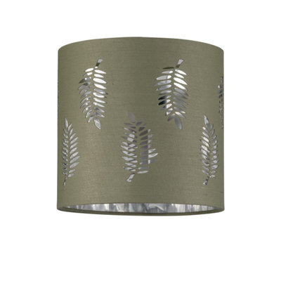 First Choice Lighting Fern - Sage Green Cut Out 15.5Cm Table Lamp Shade - image 1