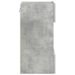 Vidaxl Wall Cabinets With Led Lights For Tv 2 Pcs Concrete Grey 40X30X60.5 Cm - thumbnail 9