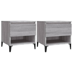 Berkfield Side Tables 2 Pcs Grey Sonoma 50X46X50 Cm Engineered Wood - thumbnail 2