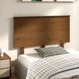 Berkfield Bed Headboard Honey Brown 124X6X82.5 Cm Solid Wood Pine - thumbnail 4