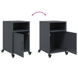 Berkfield Bedside Cabinets 2 Pcs Anthracite 36X39X59 Cm Steel - thumbnail 9