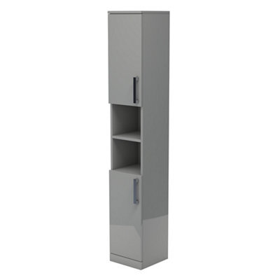 Ardenno Tall Gloss Grey Single Cabinet (H)182Cm (W)30Cm
