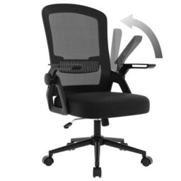 Onemill Executive Office Chair With Padded Seat Cushion, Flip-Up Armrest And Lumbar Support For Home Or Office Use - thumbnail 1