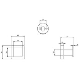 Villeroy & Boch Elements Striking Towel Hook In Chrome - thumbnail 3
