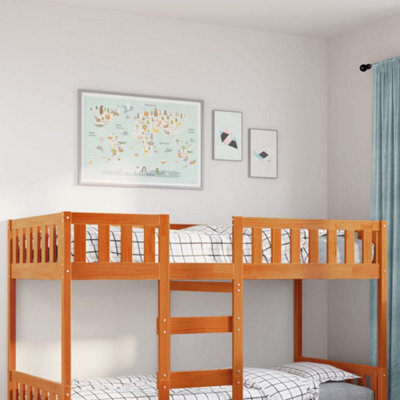 Berkfield Children's Bed Without Mattress Wax Brown 90X190 Cm Solid Wood Pine - image 1