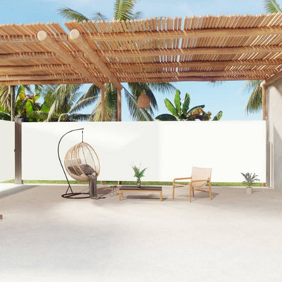 Berkfield Retractable Side Awning Cream 200X1200 Cm - image 1