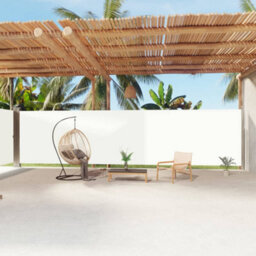 Berkfield Retractable Side Awning Cream 200X1200 Cm