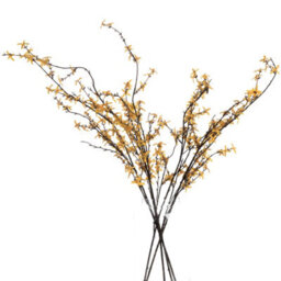 Wyld Haus Set Of 3 Artificial Forsythia Stems 1080mm Tall Faux Yellow Flowers - thumbnail 2