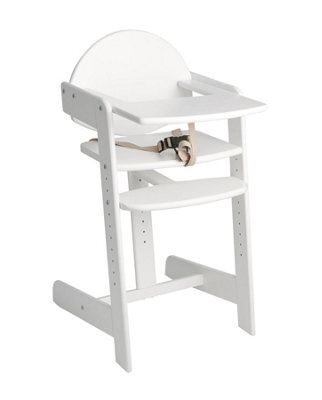 Safetots Grow With Me Wooden High Chair, White, Highchair For Baby And Toddler, Converts To A Childs Chair, Stylish And Practical - image 1
