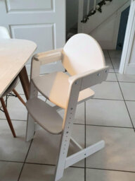 Safetots Grow With Me Wooden High Chair, White, Highchair For Baby And Toddler, Converts To A Childs Chair, Stylish And Practical - thumbnail 9