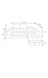 Interior Emporium Ie Luca Corner Sofa Bed With Storage - Velvet Sofa - Universal Side Sofa Bed - Left/right Sofa ( Blue ) - thumbnail 2