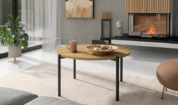 Arte Sigma A Coffee Table In Oak Artisan - Modern Elegance Meets Versatility - W840mm X H430mm X D840mm - thumbnail 2