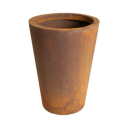 London Stone Corten Steel Tapered Cylinder Planter - W 300 X H 400 X D 200mm - thumbnail 3