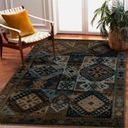 RugsX Wool Carpet Omega Avar Frame, Diamonds, Oriental - Snuff Brown 235X350 Cm - thumbnail 5