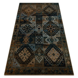 RugsX Wool Carpet Omega Avar Frame, Diamonds, Oriental - Snuff Brown 235X350 Cm - thumbnail 4