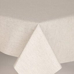 Doreen Preston & Son Catalonia Herringbone Natural Acrylic Tablecloth 137X230Cm