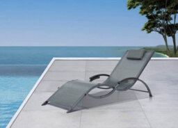 Jarder Lucia Grey Lightweight Aluminium Folding Sun Lounger - thumbnail 2