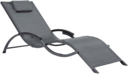 Jarder Lucia Grey Lightweight Aluminium Folding Sun Lounger