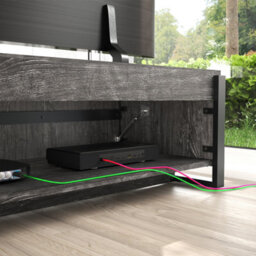 "Avf Ridgewood 2.28M Tv Stand With Drop Door, For Tvs Up To 100"" - Rustic Black Grain" - thumbnail 7