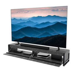 "Avf Ridgewood 2.28M Tv Stand With Drop Door, For Tvs Up To 100"" - Rustic Black Grain" - thumbnail 2