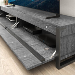 "Avf Ridgewood 2.28M Tv Stand With Drop Door, For Tvs Up To 100"" - Rustic Black Grain" - thumbnail 5