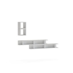 Decorotika Rimini Moduler Modern Tv Unit Wall Mount Customizable Layout High Gloss White - thumbnail 4