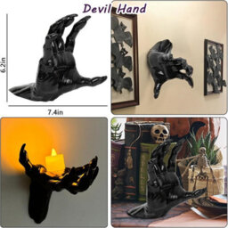 Amorly 3 Pack Life Size Reaching Creepy Hands, Wall Mounted Scary Indoor Halloween Decor, Gothic Dark Academia Ornaments - thumbnail 9