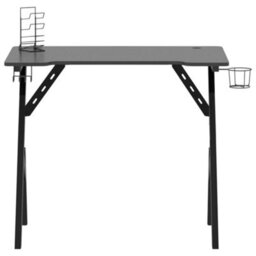 Vidaxl Gaming Desk With Y Shape Legs Black 90X60X75 Cm - thumbnail 3