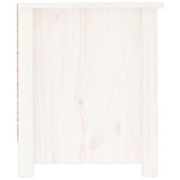 Berkfield Shoe Cabinet White 110X38X45.5 Cm Solid Wood Pine - thumbnail 5