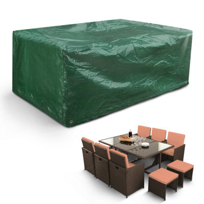 Keplin Polyethylene Garden Furniture Waterproof Cover With Uv Protection, 180X120X70Cm, 90 Gsm, Green - image 1