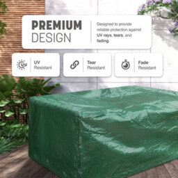 Keplin Polyethylene Garden Furniture Waterproof Cover With Uv Protection, 180X120X70Cm, 90 Gsm, Green - thumbnail 6