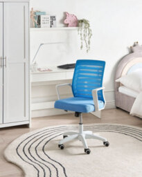 Beliani Scandinavian Office Chair Radiant Blue - thumbnail 2