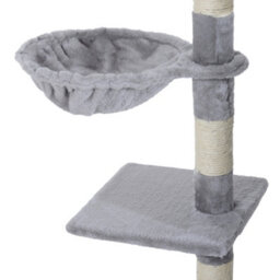 Pawhut 125Cm Cat Tree For Indoor Cats, Kitten Scratching Post, Grey - thumbnail 9