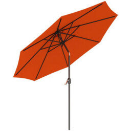 Outsunny 3(M) Garden Umbrella Outdoor Sunshade Canopy W/ Tilt & Crank Orange - thumbnail 2