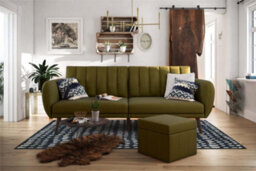 Novogratz Dorel Home Brittany Sofa Bed In Fabric Green - thumbnail 2