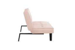 Pink Velvet Sofa Bed Birlea Aurora 3 Seater Settee Emerald Fabric Retro - thumbnail 7