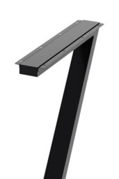 Garden Sanctuary 1 Pair Z-Shape Black Iron Table Legs With Anti Slip Pads H 70Cm - thumbnail 5