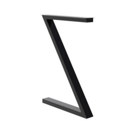 Garden Sanctuary 1 Pair Z-Shape Black Iron Table Legs With Anti Slip Pads H 70Cm - thumbnail 1