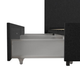 Novogratz Kelly Bed With Storage Fabric Dark Grey, King - thumbnail 6