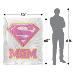 DC comics Superman Mom Logo Blanket Multicoloured (One Size) - thumbnail 5