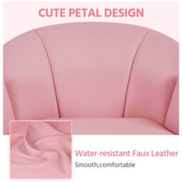 Yaheetech Modern Desk Chair For Home Office Makeup - Simple Pink / Velvet - thumbnail 4