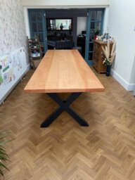 TRL Handmade Furniture Elegant Beech Dining Table  - Natural - thumbnail 3