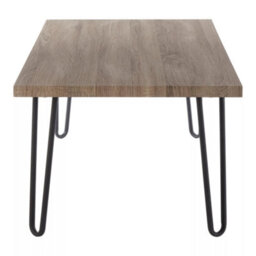 Orsina Spacious Borough Coffee Table, Sleek Hairpin Legs Display Table, Wooden Top Decorative Table For Living Room - thumbnail 3