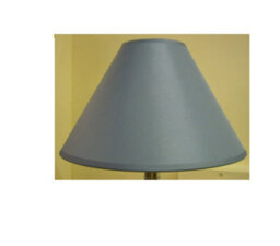 "12"" Luxury Cotton Textured Fabric Coolie Light Shade Purpose Table Floor Ceiling Practical & Eye Caring Lampshade Mid Blue"