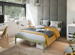 Arte King Wooden Bed Eu Double 140X200Cm In Olive - Earthy Tranquillity, Lasting Quality - thumbnail 2