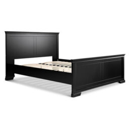 Chateaux Black Wooden Bed Frame Only - Double 4Ft6 Bed Frame - thumbnail 5