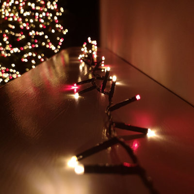 Samuel Alexander 25M 1000 Led Treebrights Christmas String Lights With Timer In Red & Vintage Gold - image 1