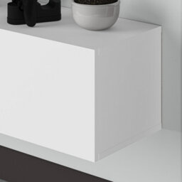 "Decortie Francy Modern Wall Mounted Tv Unit 55"" Multimedia Centre White 180Cm" - thumbnail 4
