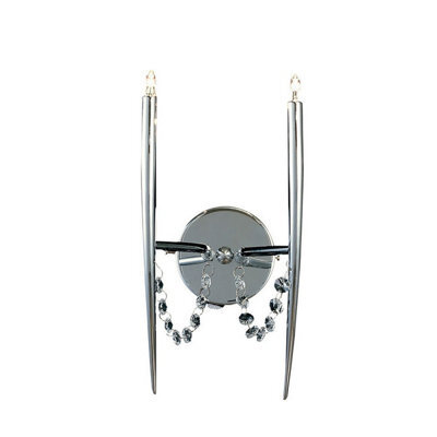 Luminosa Lighting Luminosa Zest Wall Lamp 2 Light G4 Polished Chrome/crystal, Not Led/cfl Compatible - image 1