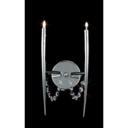 Luminosa Lighting Luminosa Zest Wall Lamp 2 Light G4 Polished Chrome/crystal, Not Led/cfl Compatible - thumbnail 2